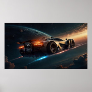 Póster Fantástico Auto En Todo El Mundo