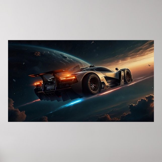 Póster Fantástico Auto En Todo El Mundo (Frente)