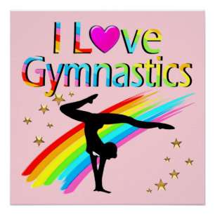 PÓSTER FANTÁSTICO GIMNASIO CHICA ME ENCANTA EL DISEÑO GIM