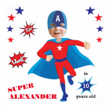 Fantástico niño súper héroe de EE.UU. cumpleaños t