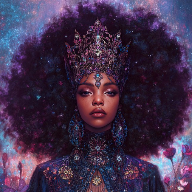 Póster Fantasy Art Black Girl Black Queen Goddess (Subido por el creador)