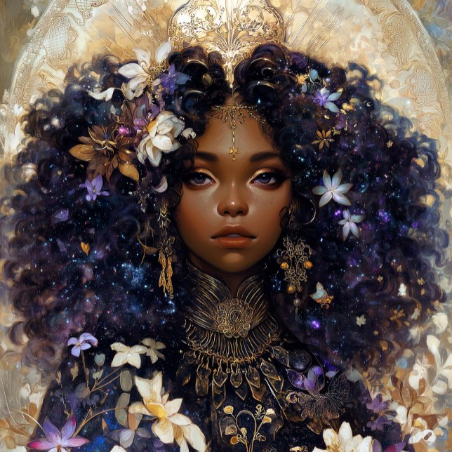 Póster Fantasy Art Black Girl Black Queen Goddess (Subido por el creador)