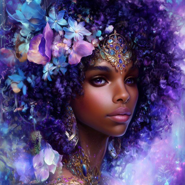 Póster Fantasy Art Black Girl Black Queen Goddess (Subido por el creador)