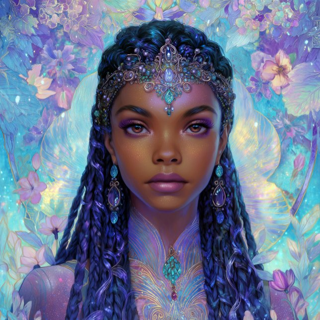 Póster Fantasy Art Black Girl Black Queen Goddess (Subido por el creador)