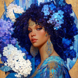 Póster Fantasy Art Black Girl Black Queen Goddess