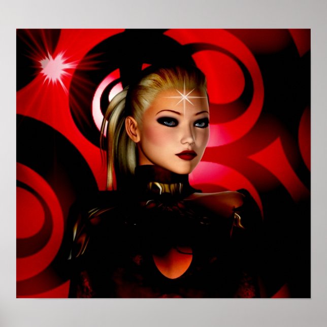 Póster Fantasy Art Poster Red Venus Close-up (Frente)