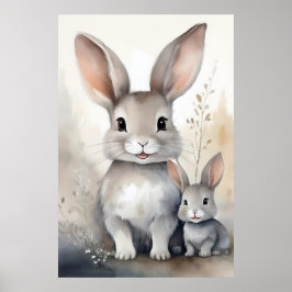 Póster Fantasy Bunny Rabbit Poster