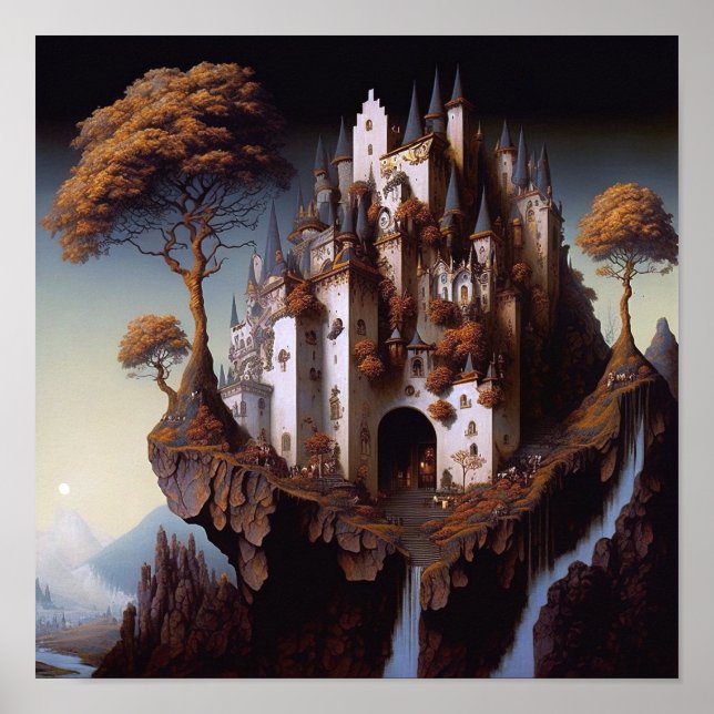 Póster Fantasy Castle Fantasy Art Poster (Frente)