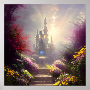 Póster Fantasy Castle Gardens