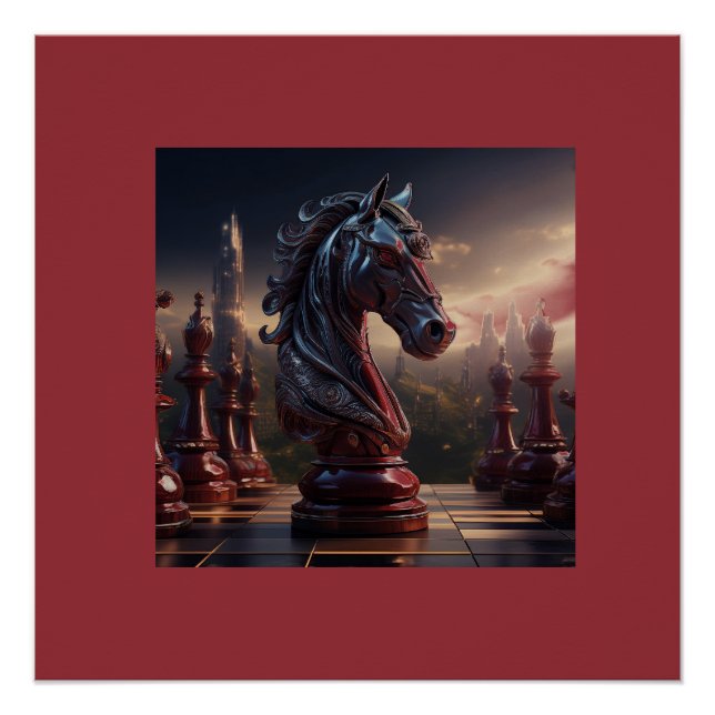 Póster Fantasy Chess Scene - Knight (Anverso)