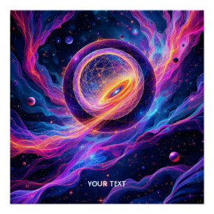 Póster Fantasy Cute Abstract Space Stars