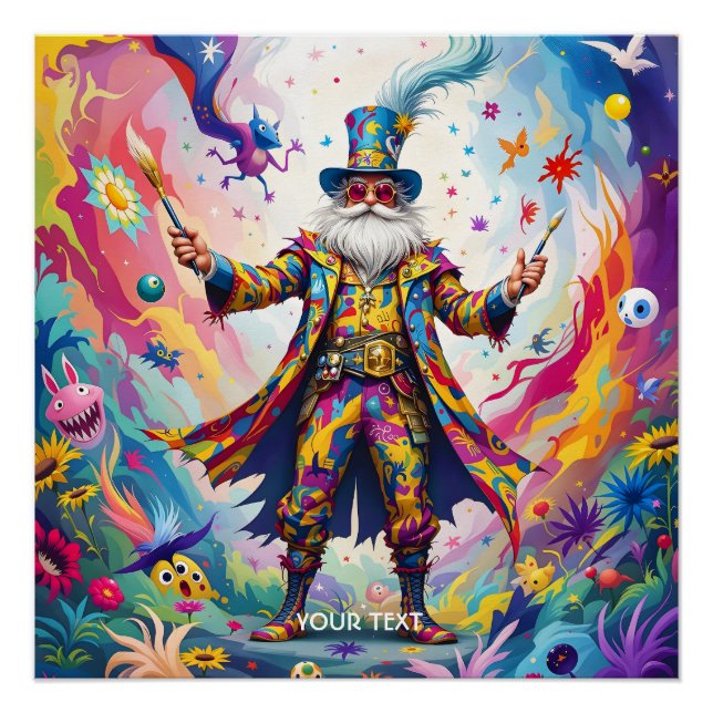 Póster Fantasy Cute Abstract Vibrant Painter (Anverso)