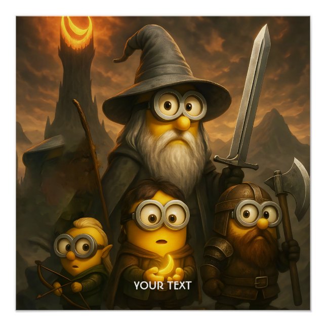 Póster Fantasy Cute bananas valientes Fiesta (Anverso)