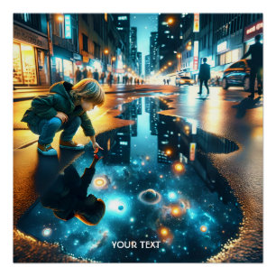 Póster Fantasy Cute Boy Street Universo