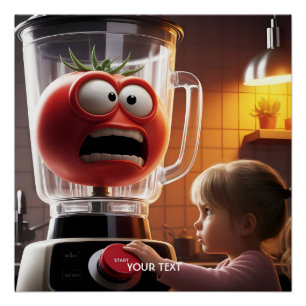 Póster Fantasy Cute Chica Tomato Blender