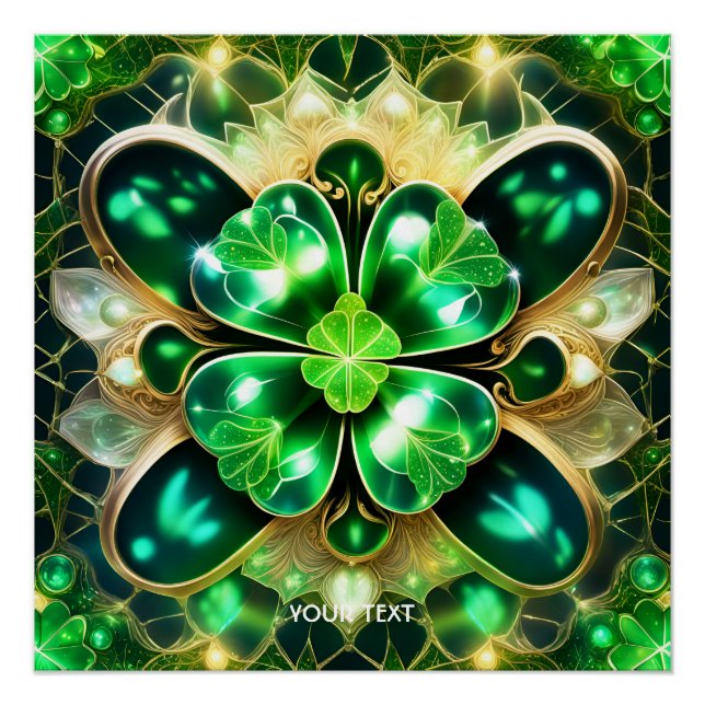 Póster Fantasy Cute Clover Four Leaf (Anverso)