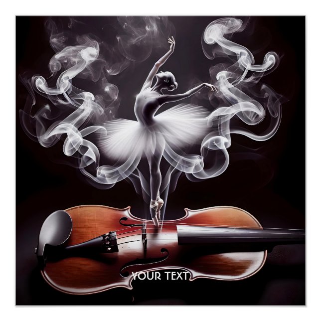 Póster Fantasy Cute Dancing Ballerina Violin (Anverso)