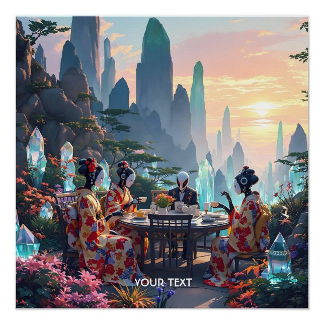 Póster Fantasy Cute Exotic Planet Tea (Anverso)