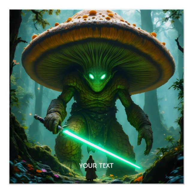 Póster Fantasy Cute Mushroom Saber Forest (Anverso)
