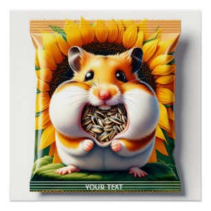 Póster Fantasy Cute Packet Seeds Hamster