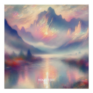 Póster Fantasy Cute Pastel Pearl Watercolor