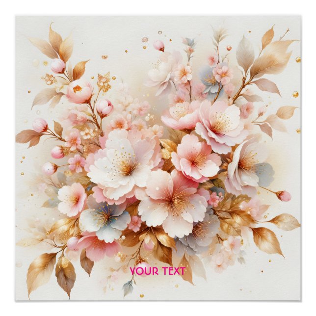Póster Fantasy Cute Pastel Pink Sakura (Anverso)