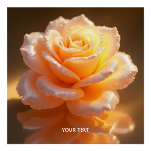 Póster Fantasy Cute Peach Pequeño Rosa