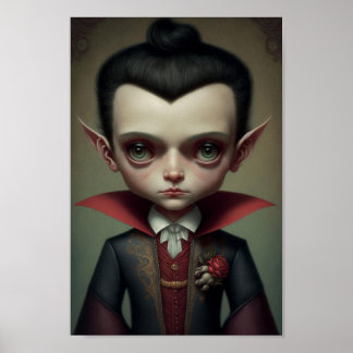 Póster Fantasy Cute Pequeño Vampiro