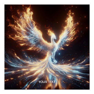 Póster Fantasy Cute Phoenix Fire Reborn