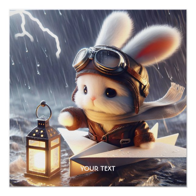 Póster Fantasy Cute Rabbit Post Lantern (Anverso)