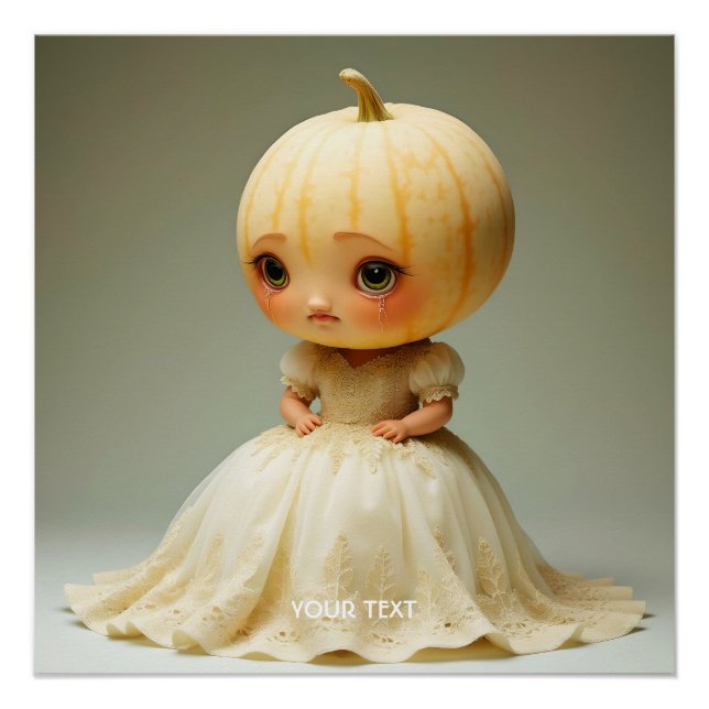 Póster Fantasy Cute Sad Cantaloupe Boda (Anverso)
