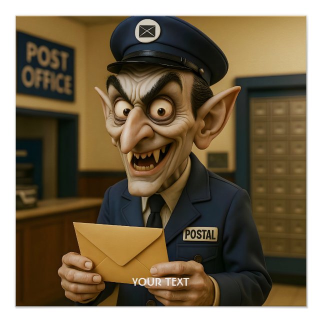 Póster Fantasy Cute Strange Postal Worker (Anverso)