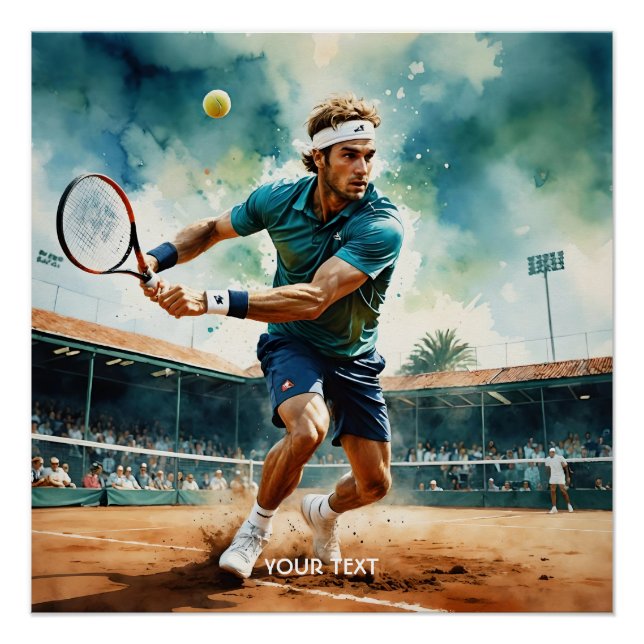 Póster Fantasy Cute Tennis Player Ball (Anverso)
