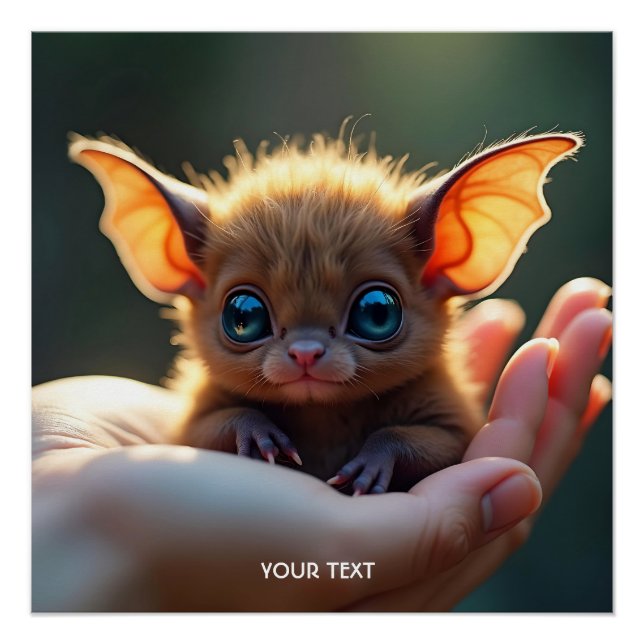 Póster Fantasy Cute Tiny Bat Hat (Anverso)