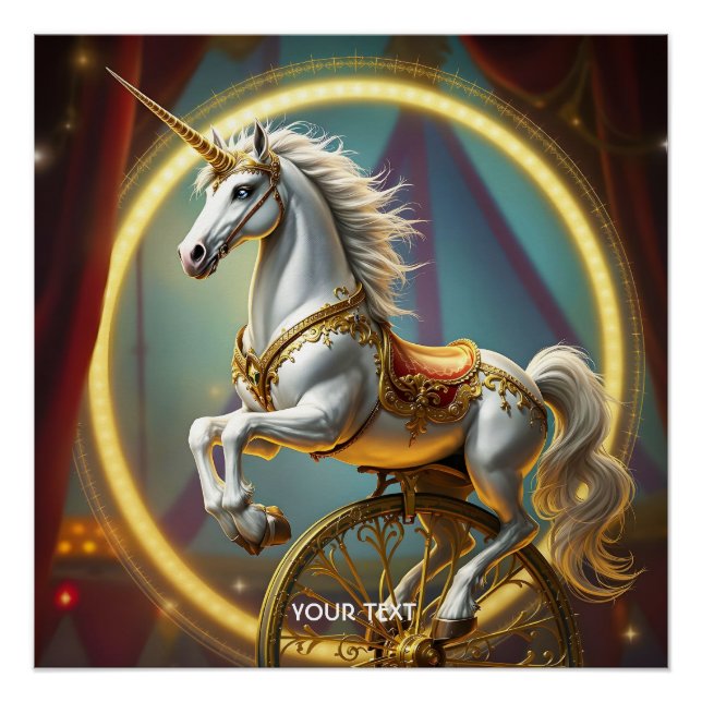 Póster Fantasy Cute Unicorn Whecus Circus (Anverso)