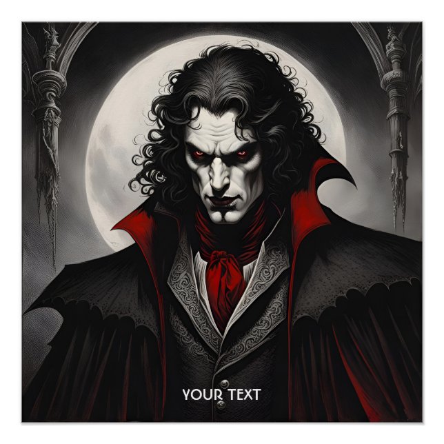 Póster Fantasy Cute Vivid Black White Gothic (Anverso)