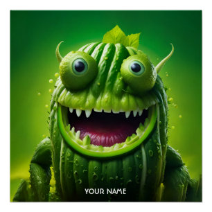Póster Fantasy Cute Vivid Cucumber Graciosa Creatividad