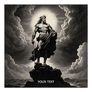 Póster Fantasy Cute Vivid Greek God Clouds