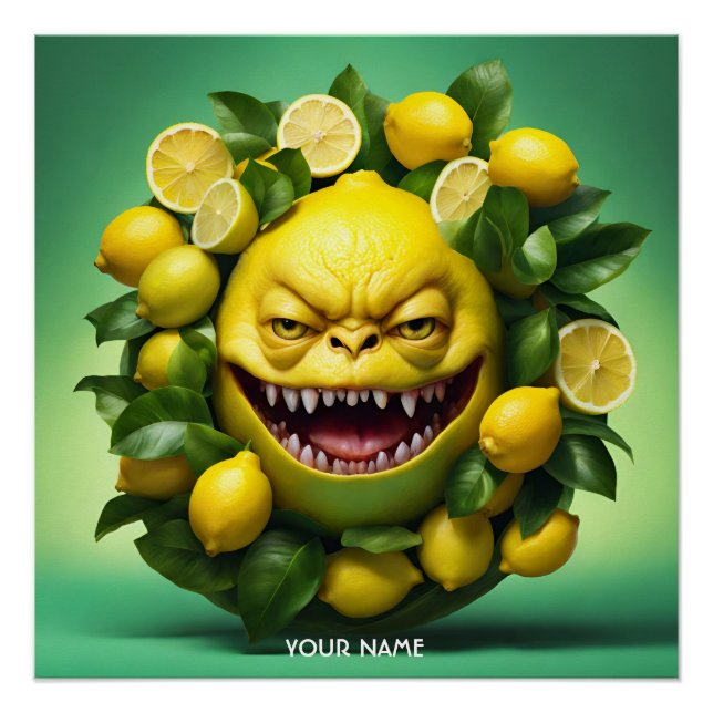 Póster Fantasy Cute Vivid Lemon Funny Creatividad (Anverso)