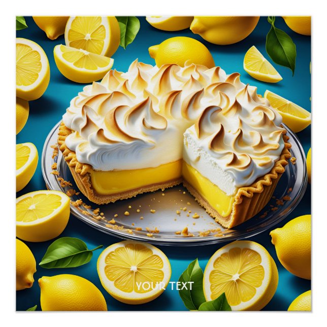 Póster Fantasy Cute Vivid Lemon Meringue Pie (Anverso)