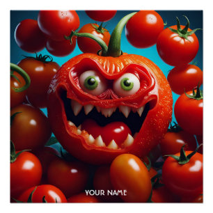 Póster Fantasy Cute Vivid Tomato Gracioso Creatividad