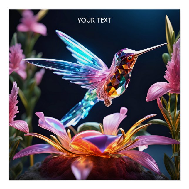 Póster Fantasy Cute Vivid Vibrant Bird (Anverso)