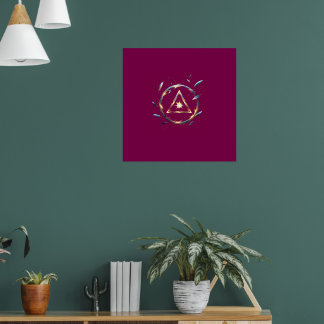 Póster Fantasy Emblem with Floating Blades – Magical Ener