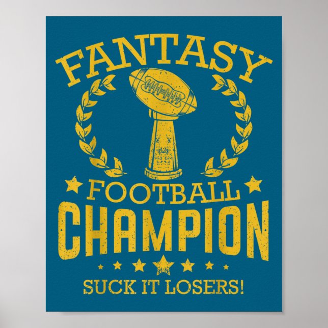 Póster Fantasy Football Funny Champ Chamon  (Frente)