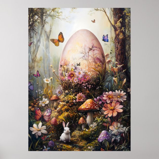 Póster Fantasy Forest Egg Easter Poster (Frente)