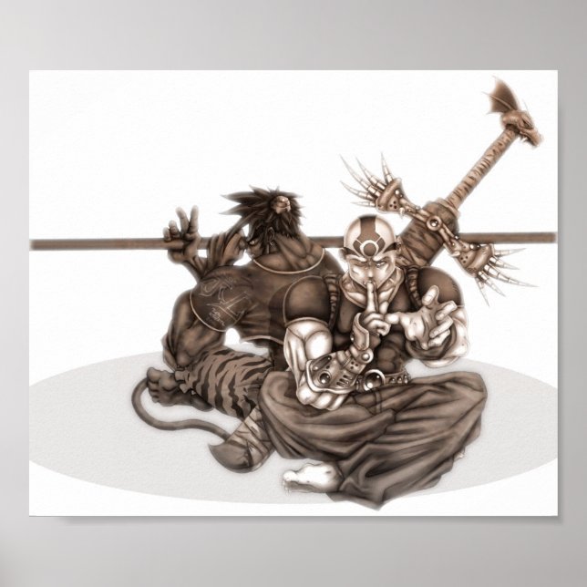 Póster Fantasy Manga Warriors (Frente)