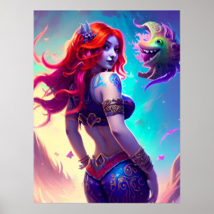 Póster Fantasy Mermaid Poster