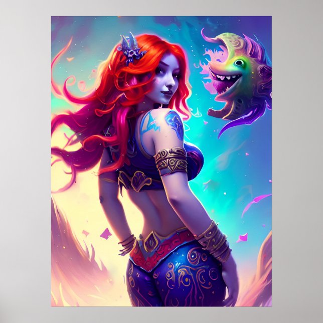 Póster Fantasy Mermaid Poster (Frente)