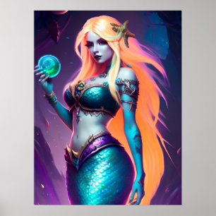 Póster Fantasy Mermaid Poster