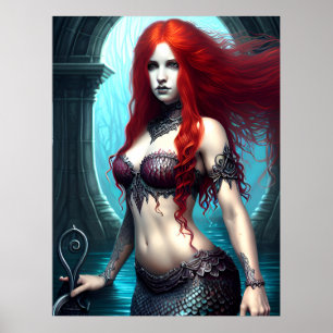 Póster Fantasy Mermaid Poster